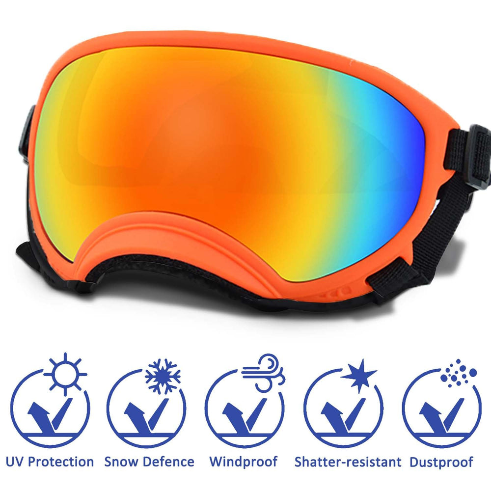 NICERINC PET gafas para perro mediano con correa ajustable para ajuste cómodo