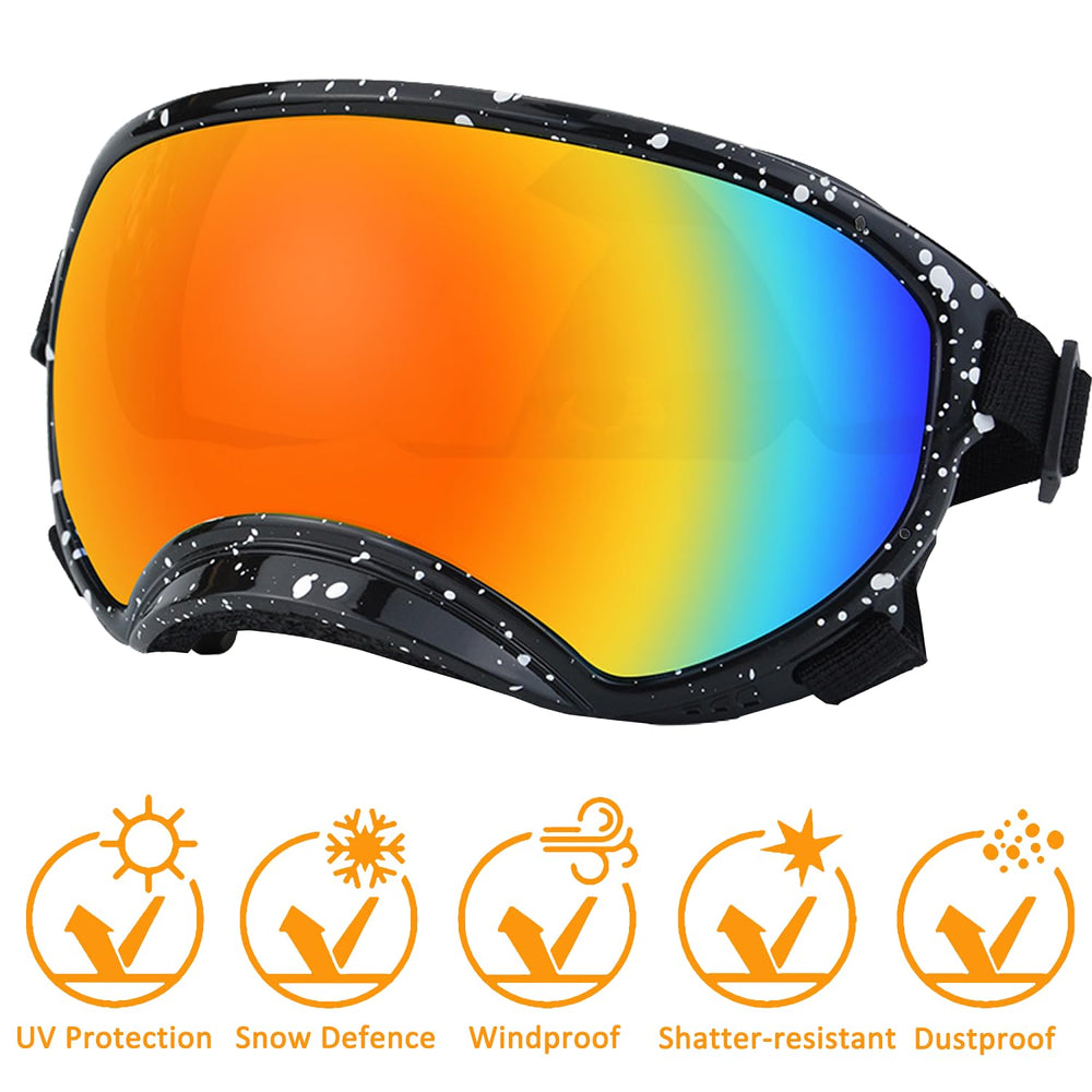 Protección UV para ojos caninos con lente PC y montura TPU