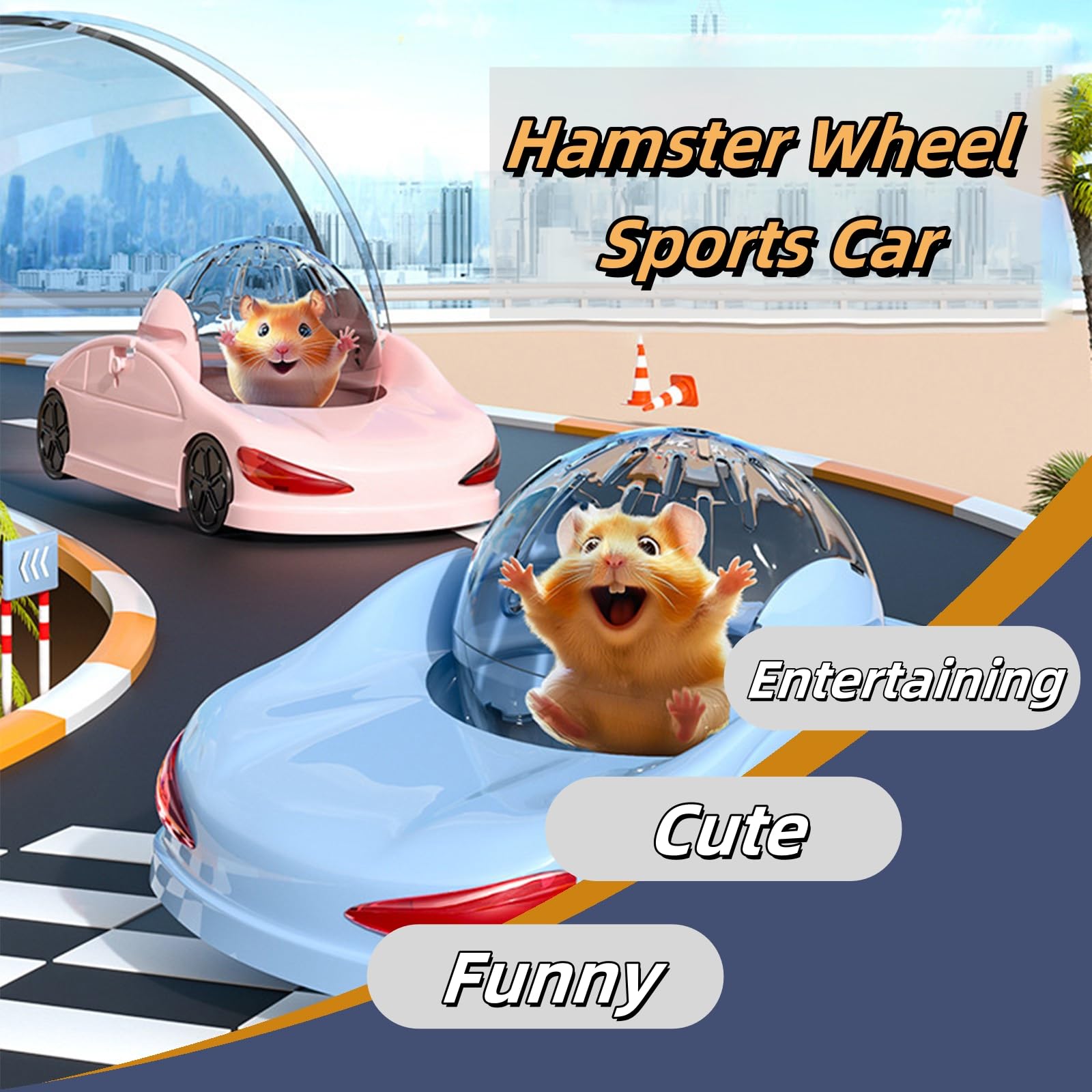 Nicerice Hamster Car con diseño deportivo para juego interactivo