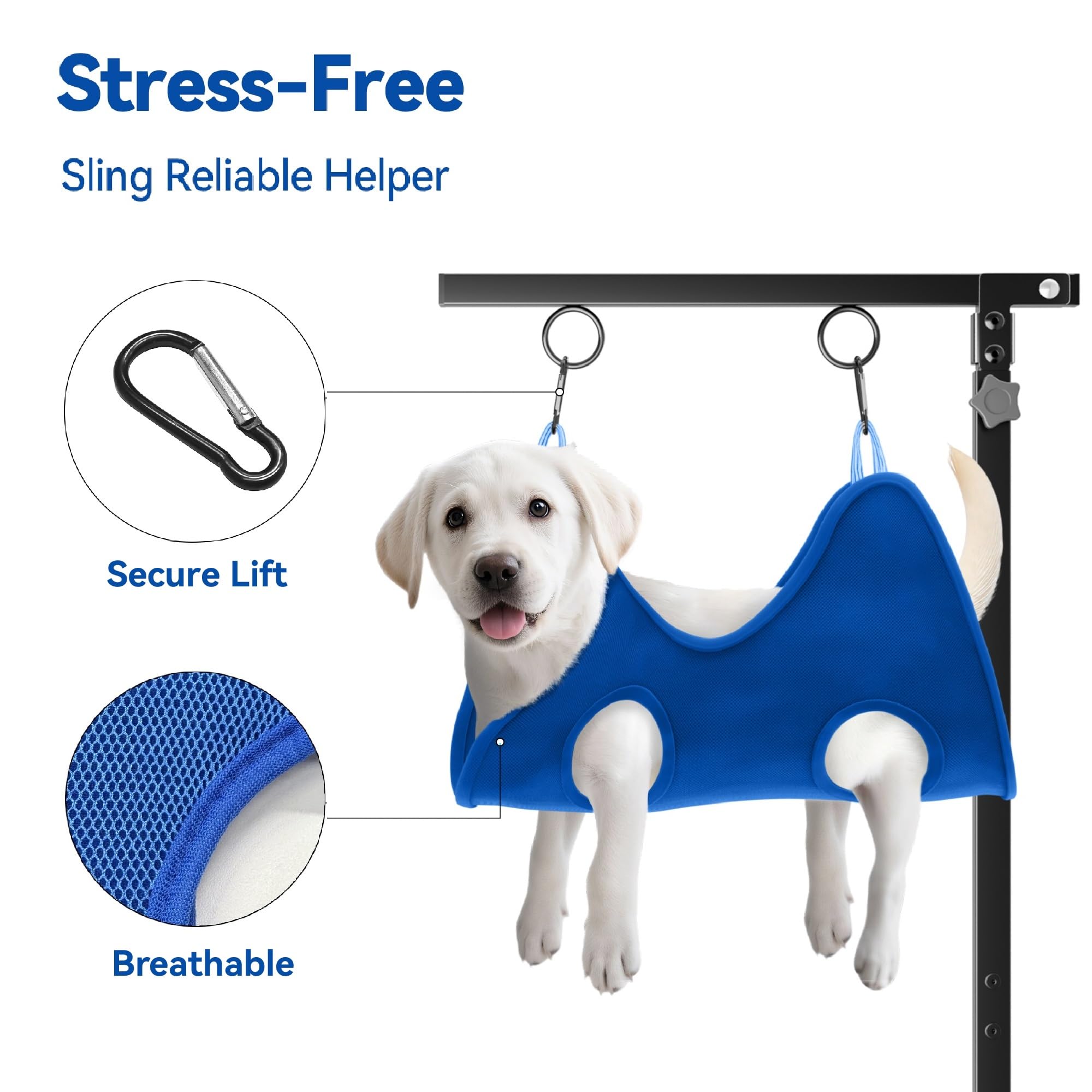 Hamaca de seguridad de niffgaff para perros de hasta 30 libras, soporte cómodo para sesiones