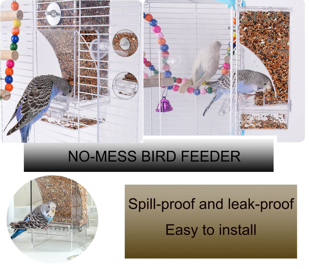 NINGVIHE comedero automático para aves pequeñas, alimentación continua sin supervisión.