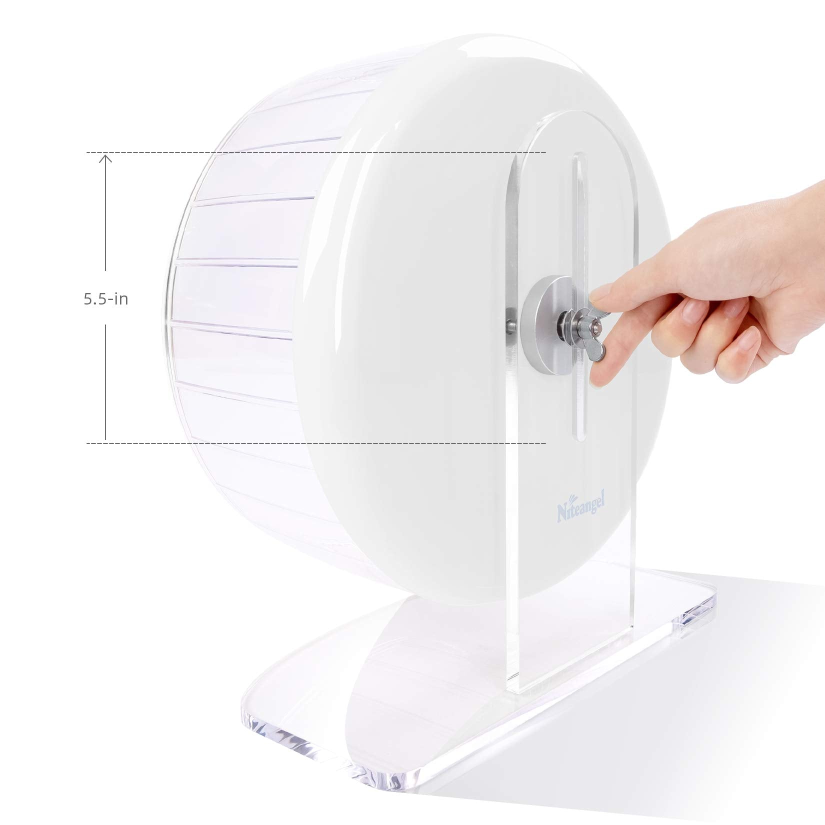 Altura ajustable entre 2.5 cm y 14 cm para distintas jaulas.