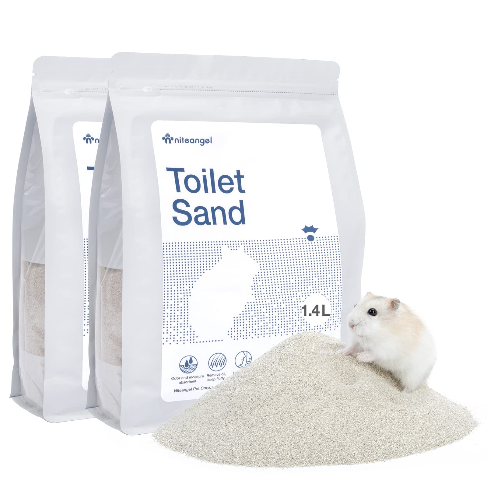 Niteangel arena hamster-baño suave facilita el aseo diario del pelaje