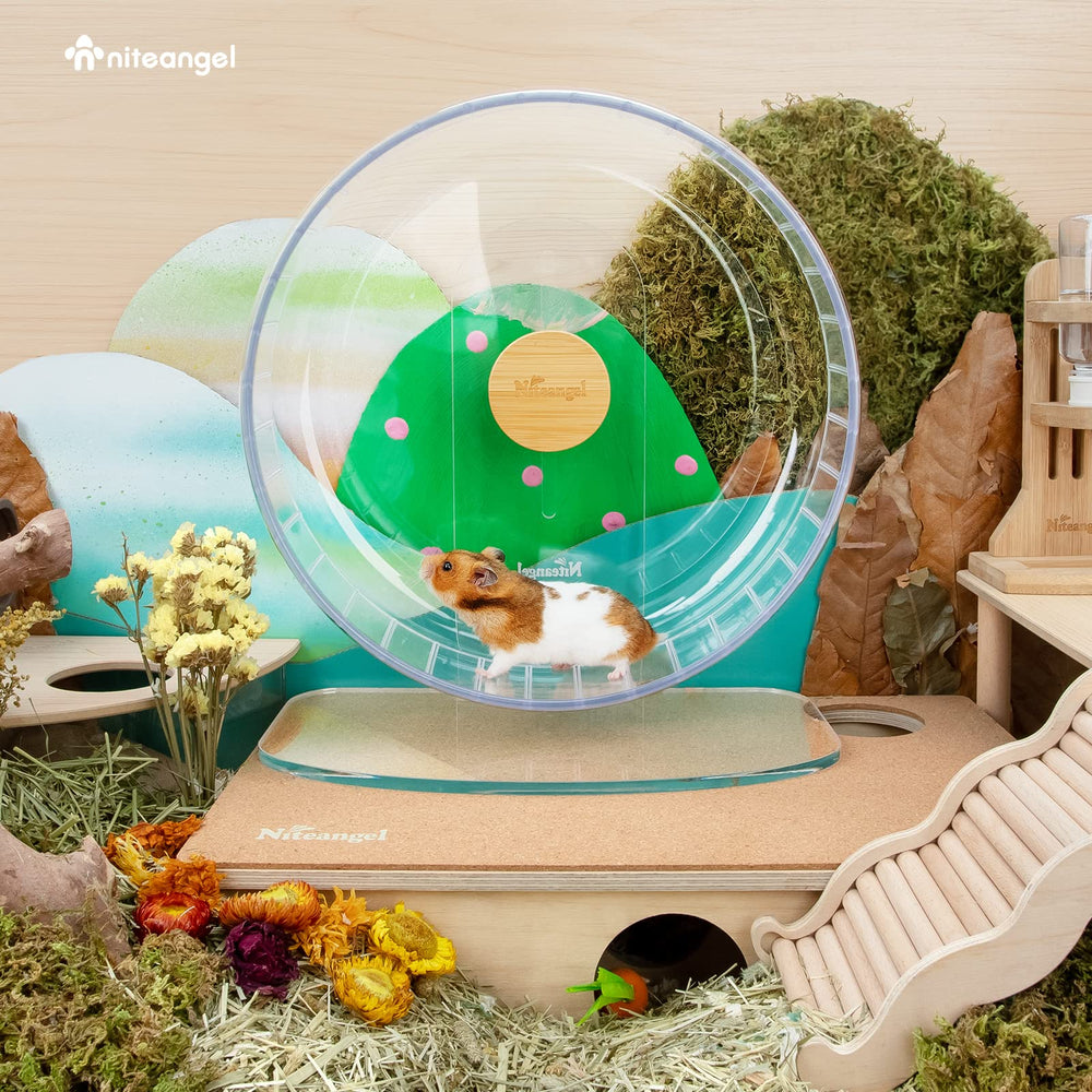 Fácil limpieza de la rueda de ejercicio Niteangel para hamster