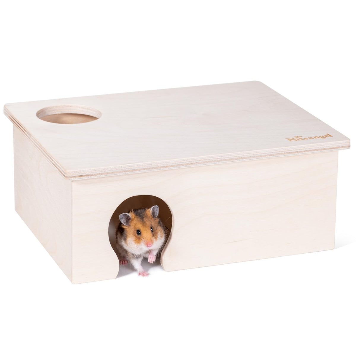 Niteangel hamster casa tres cámaras, refugio espacioso para explorar