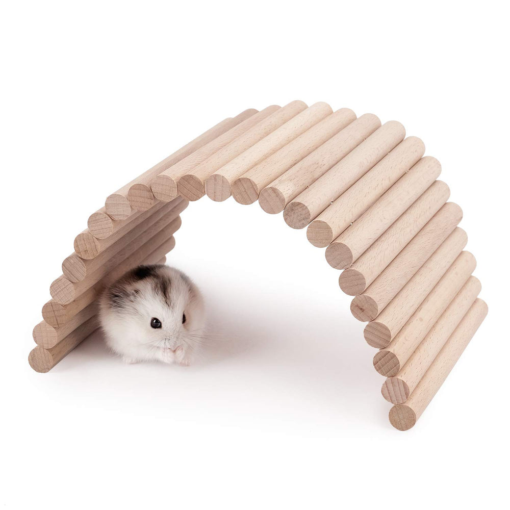 Niteangel hamster escalera de madera: facilita subida segura a plataformas.