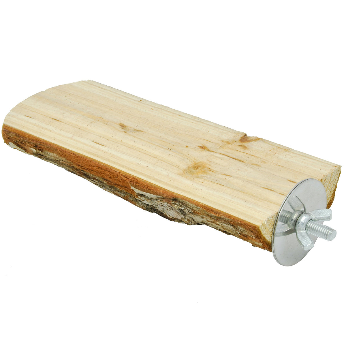 Percha Niteangel para loro en jaula, madera natural para juego activo.