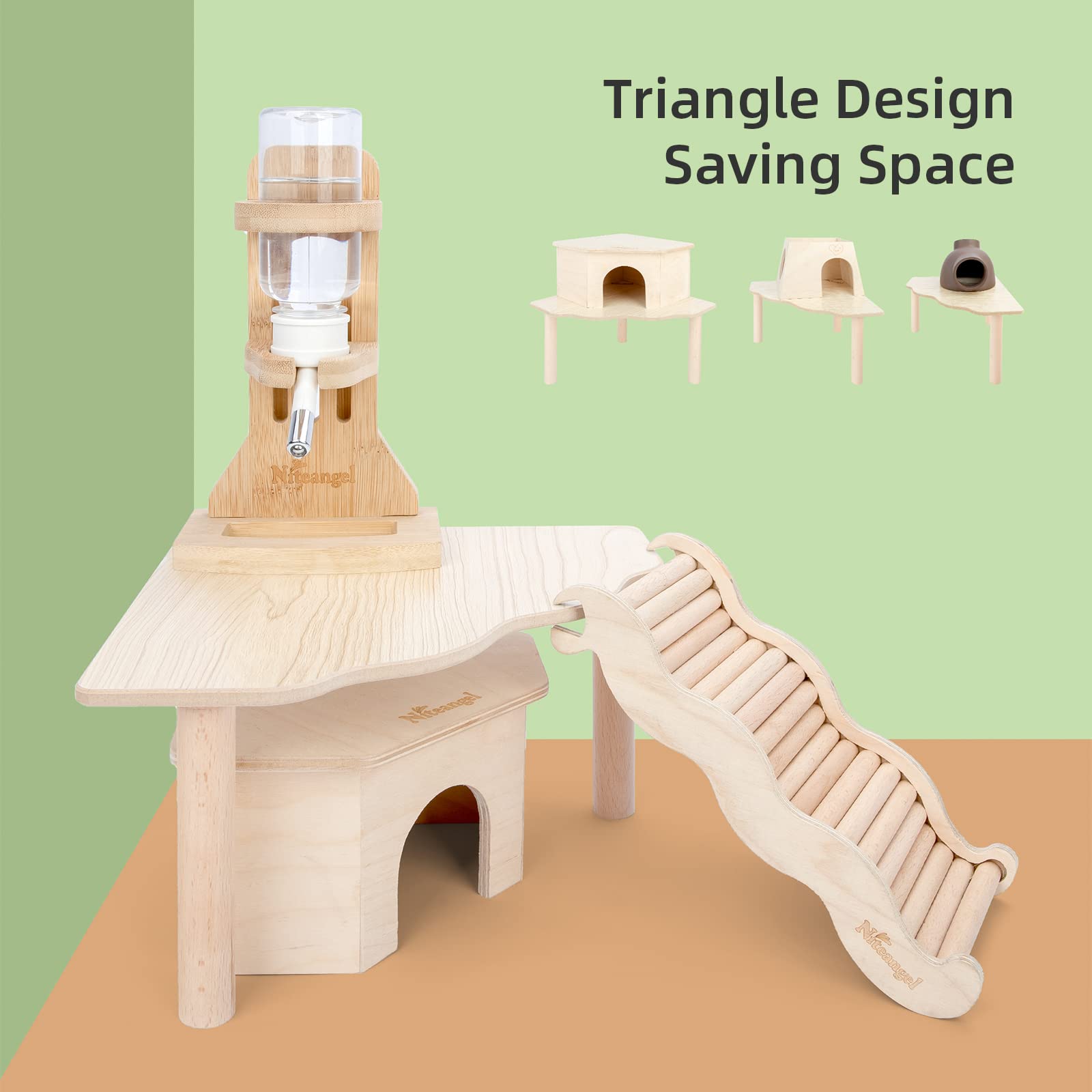 Niteangel plataforma hamster limpieza fácil diseño impermeable para jaula
