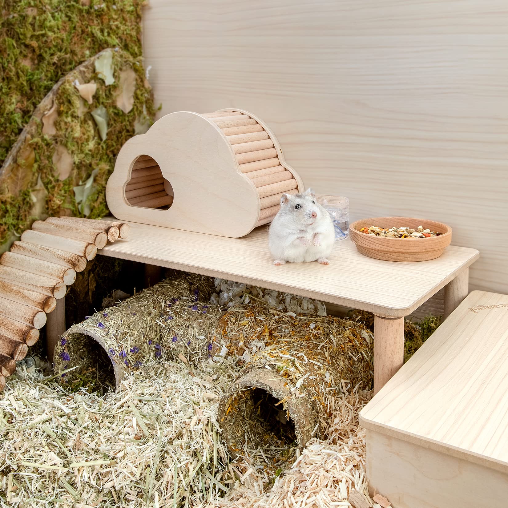 Niteangel superficie-lisa-hamster-madera: movimiento suave y cómodo.