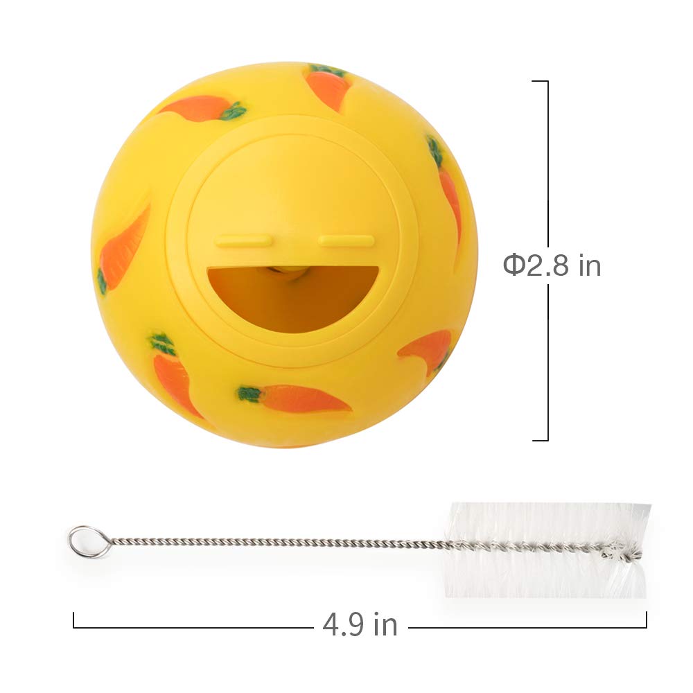 Niteangel Treat Ball amarillo compacto ideal para juego diario y transporte.