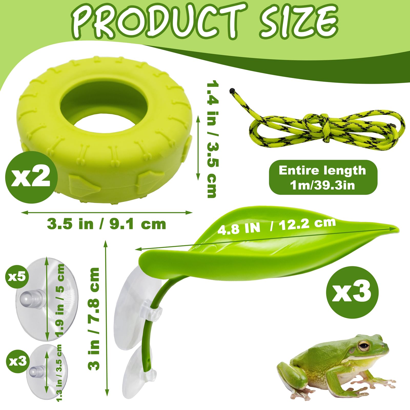 Columpio de neumático Niuohoy para terrario, entretenimiento vertical para reptiles pequeños.