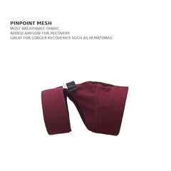 No Flap recubrimiento de oreja con malla roja, ajuste cómodo para diferentes tallas.