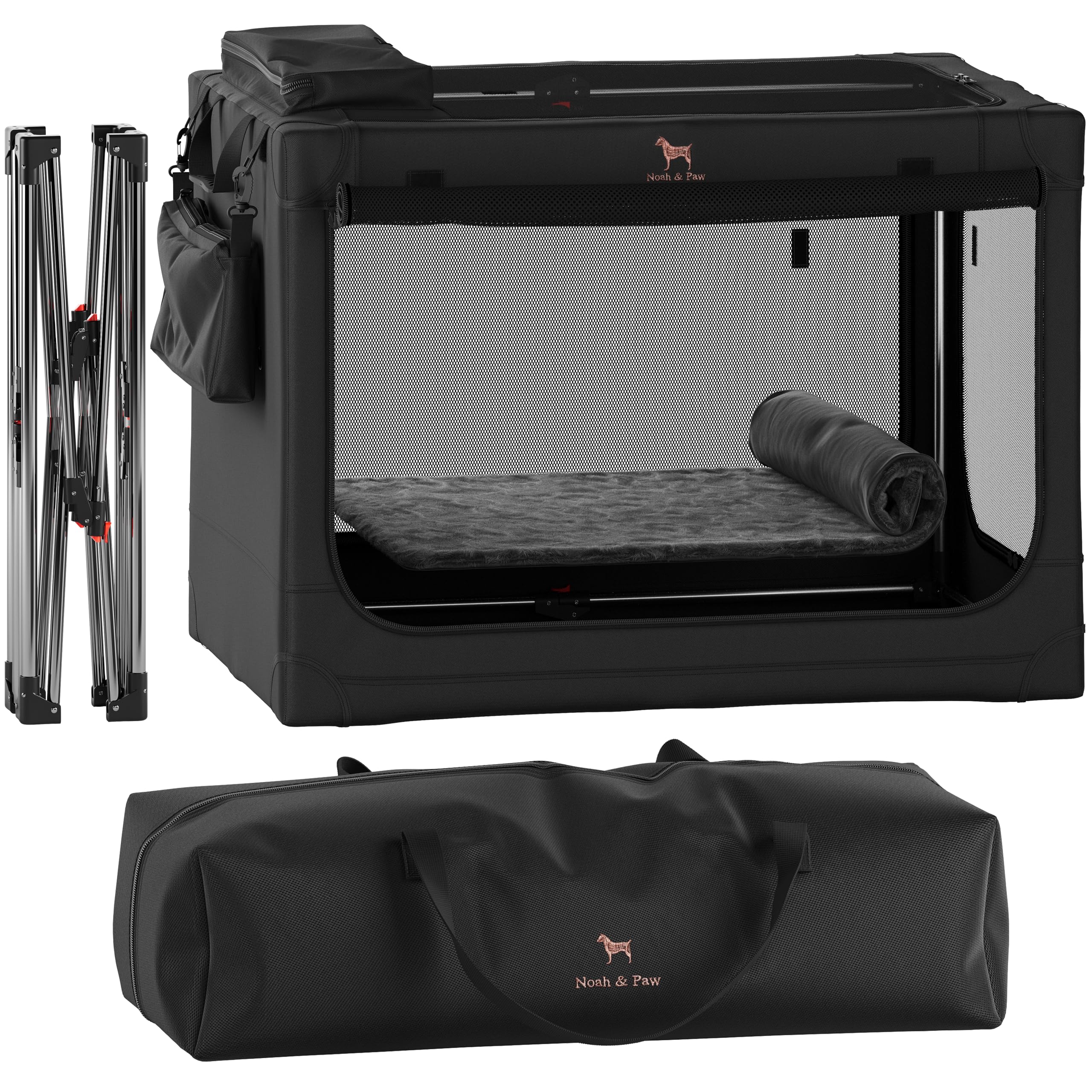 Jaula Noah & Paw plegable para perro, ideal para viaje y almacenamiento