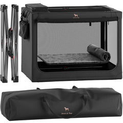 Noah & Paw jaula perro plegable 42-pulgadas, ideal para traslados seguros.
