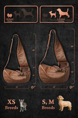 NOAH & PAW Sling forro de cuero vegano con pelo suave para mayor confort.
