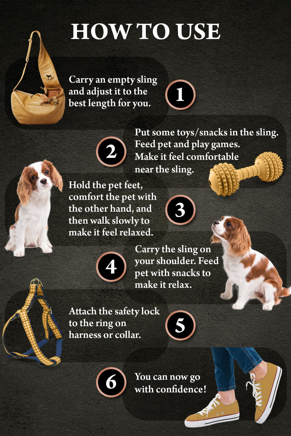 Noah & Paw Sling apto para mascotas de 5-18 libras.