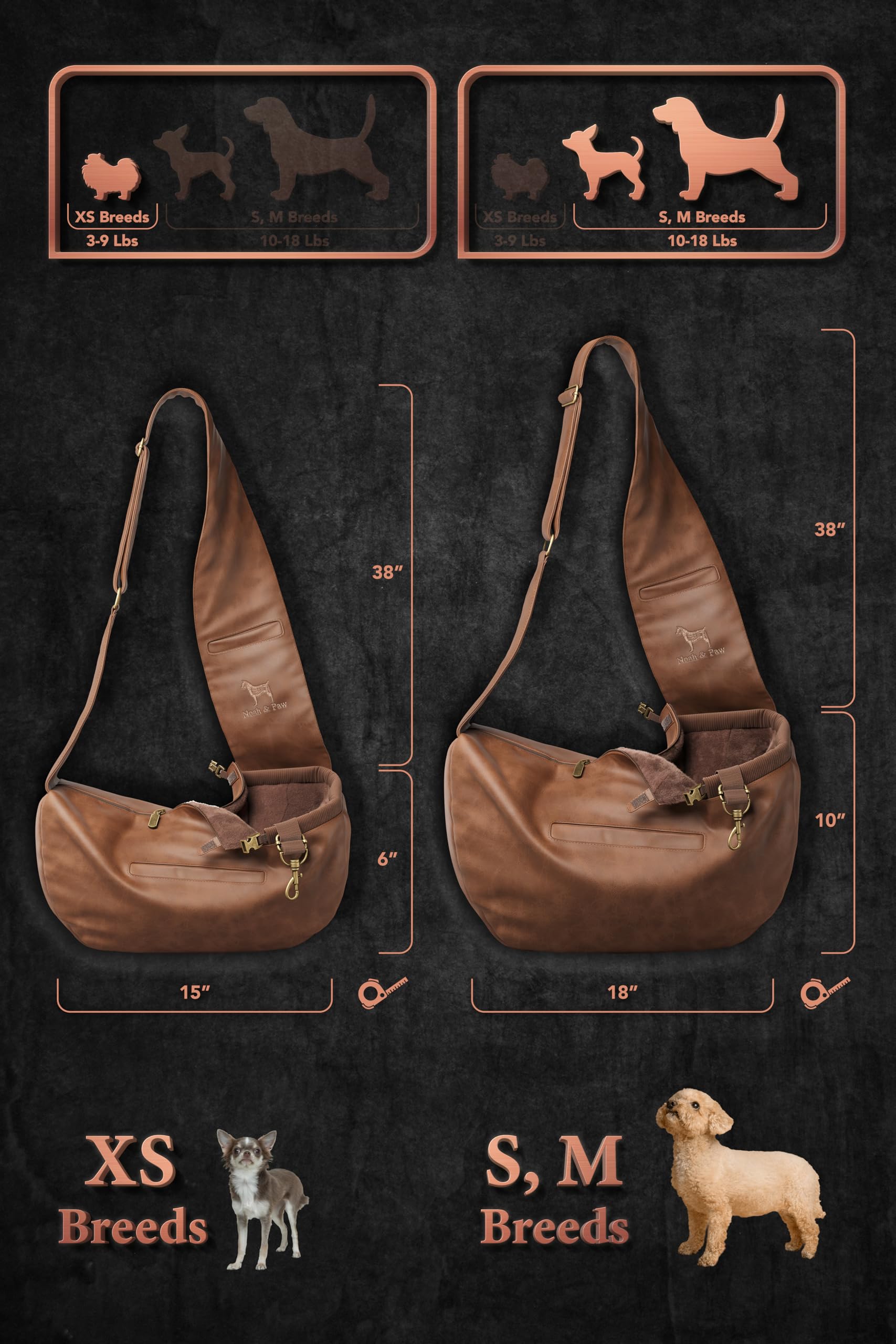 NOAH & PAW sling seguridad 3x para protección durante el transporte