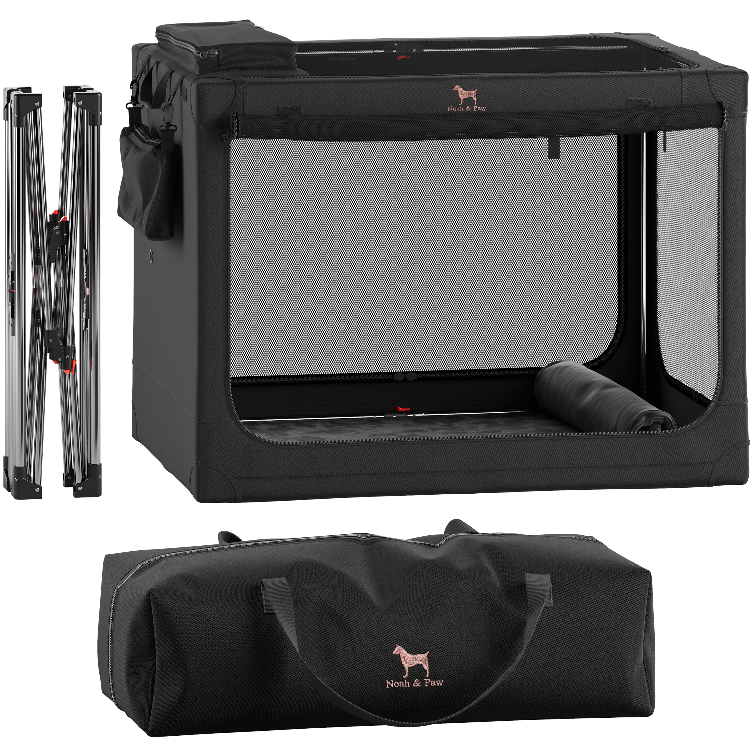 Jaula plegable Noah y Paw para perros, ideal para viaje