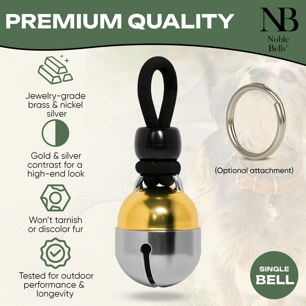 Campanilla Noble Bells con acabado bronce y níquel para durabilidad.