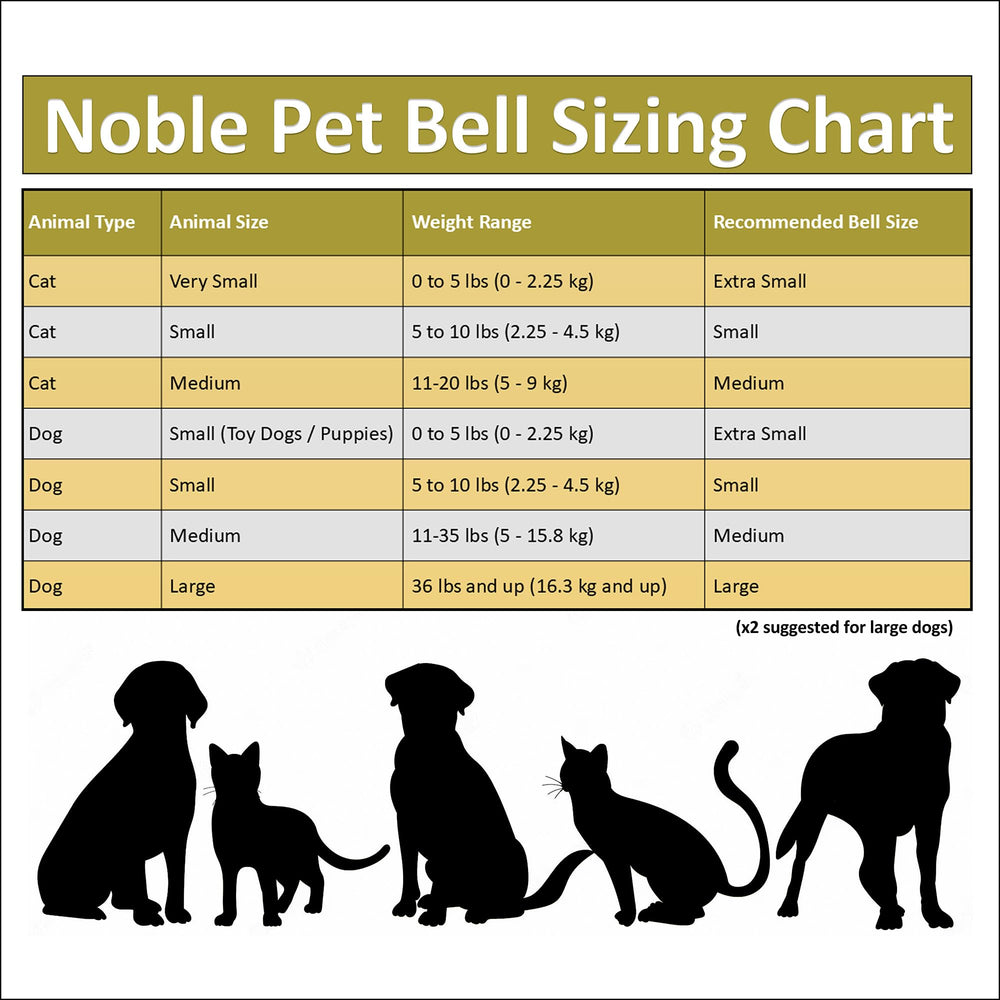 Noble Bells tamaño medio, ligero y cómodo para collar