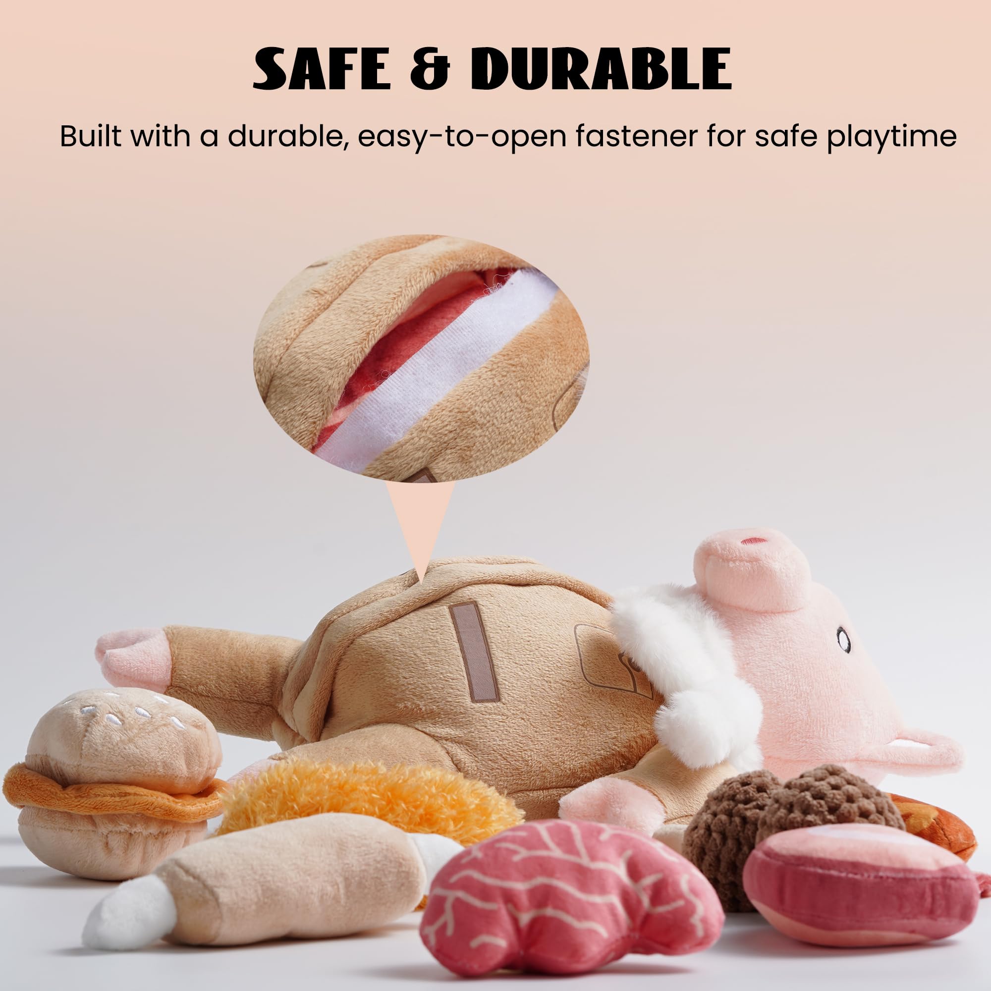 Nocciola cerdito-juguete-perro entrenamiento-cognitivo para retos divertidos y enfocados.