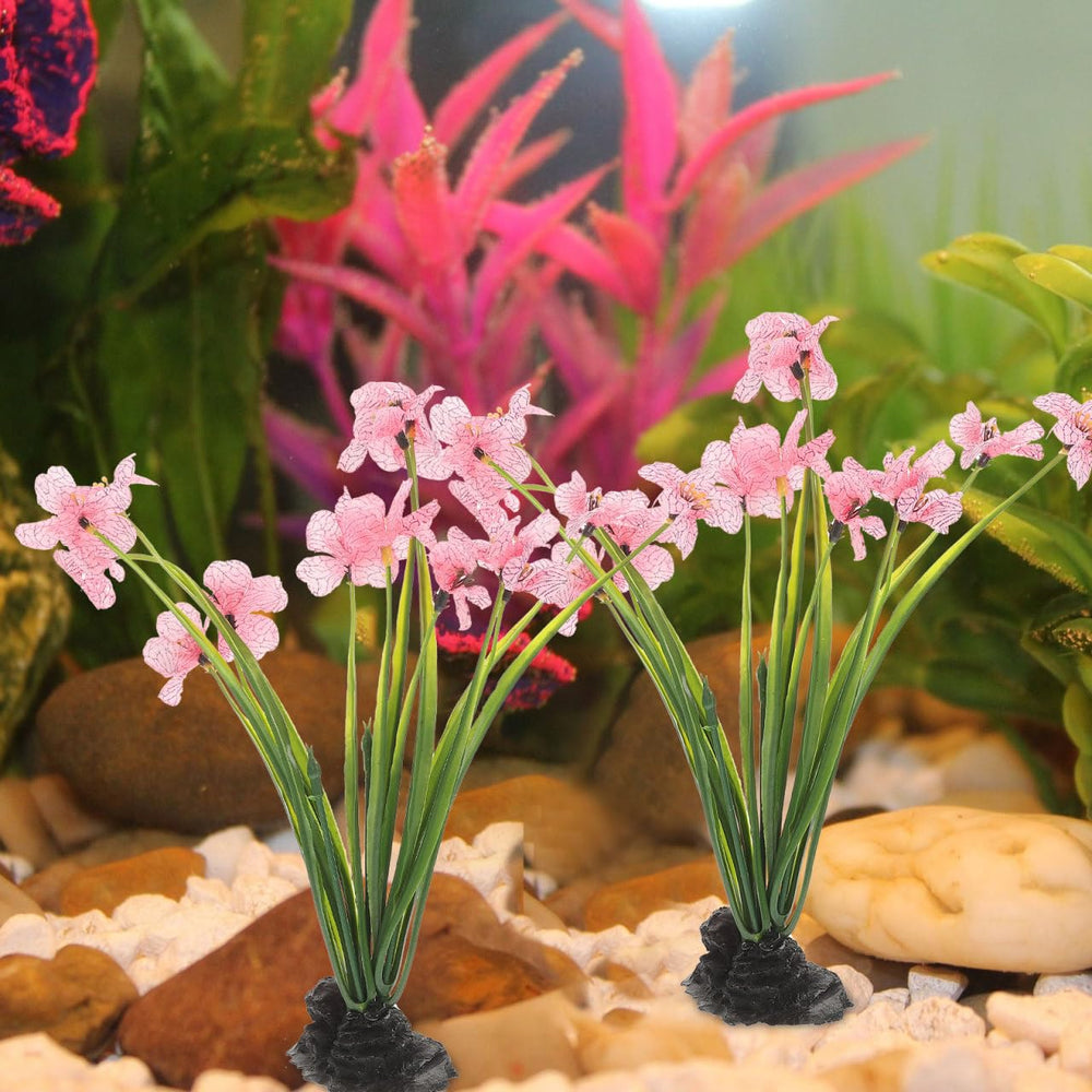NOLITOY diseño pecera rosa, decoracion elegante para acuario