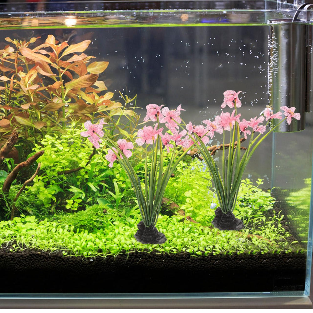 NOLITOY plantas acuario rosadas para acuario de agua dulce