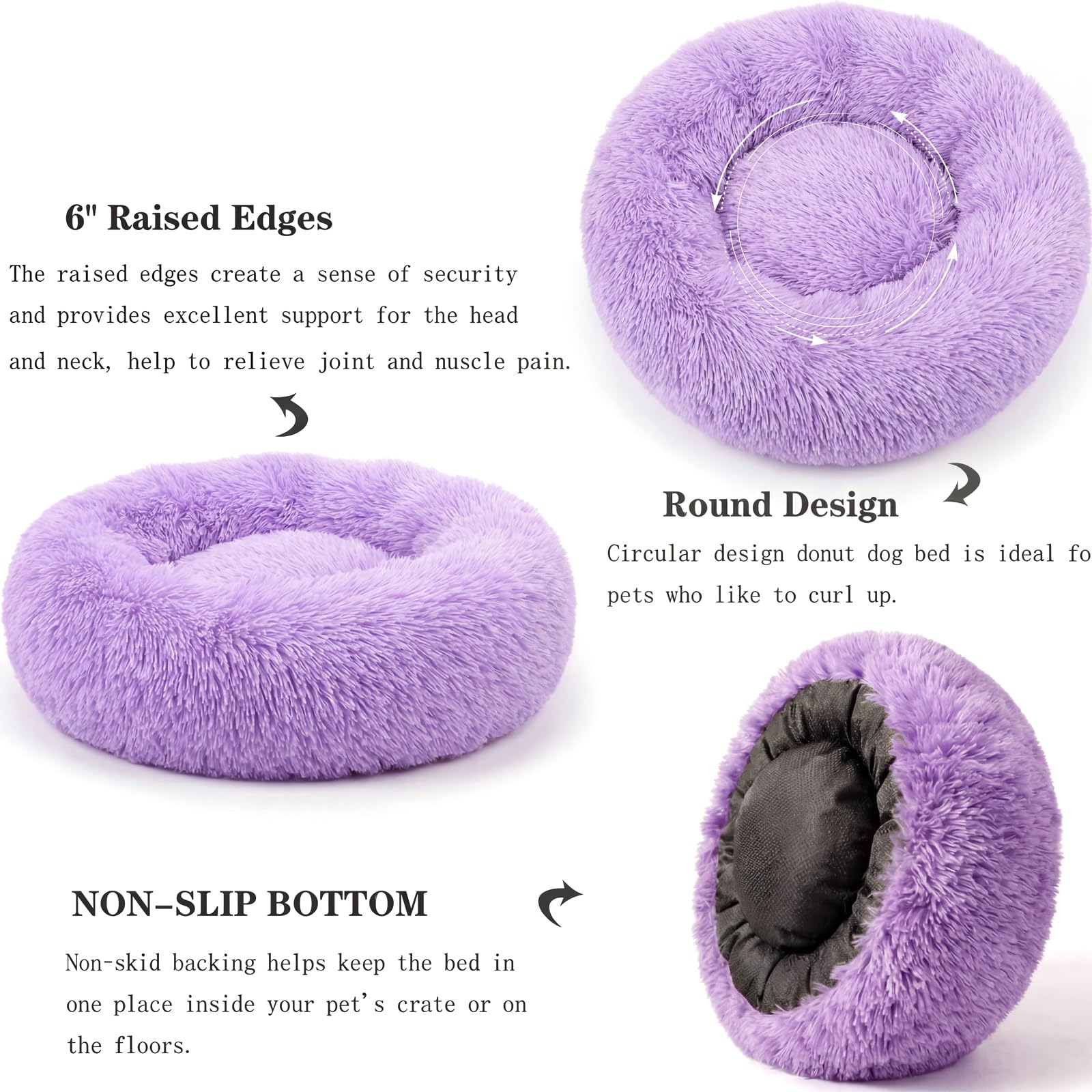 nononfish cama rosquilla lavable, fácil de limpiar