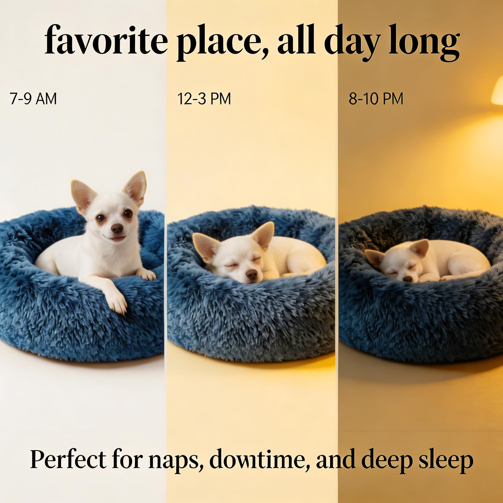 Apto para cachorros y gatos; la cama redonda de nononfish es ideal para descansos.