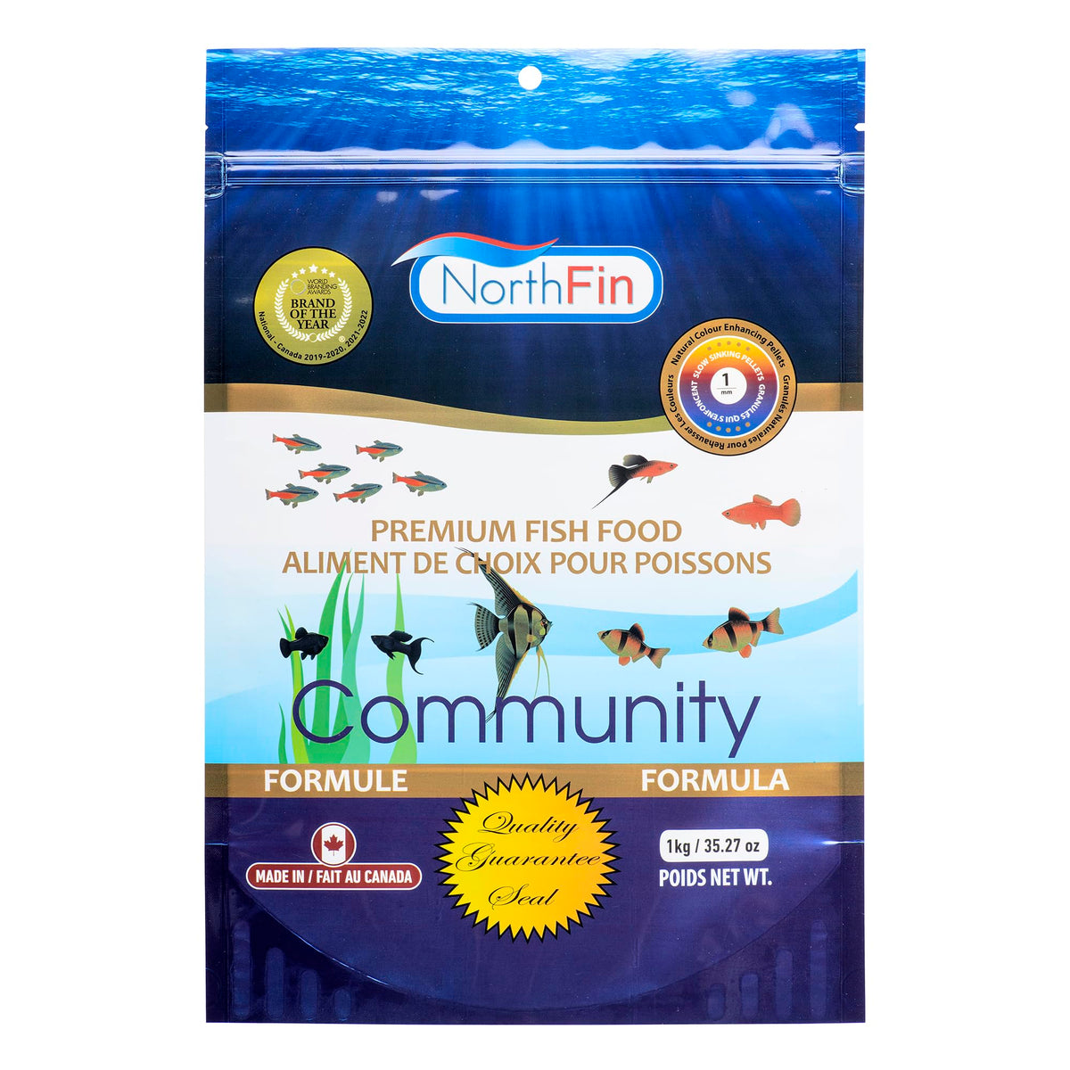NorthFin Fórmula Comunidad: granulos de 1 mm para acuario comunitario.