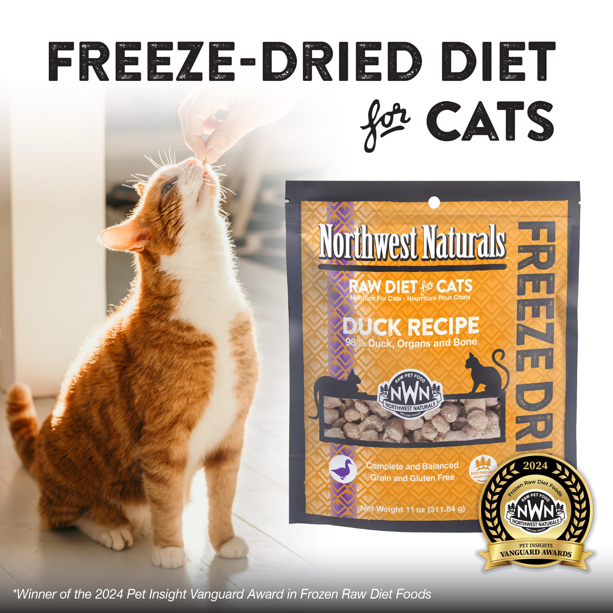 Northwest Naturals pato-gato bocados pequeños para masticación suave