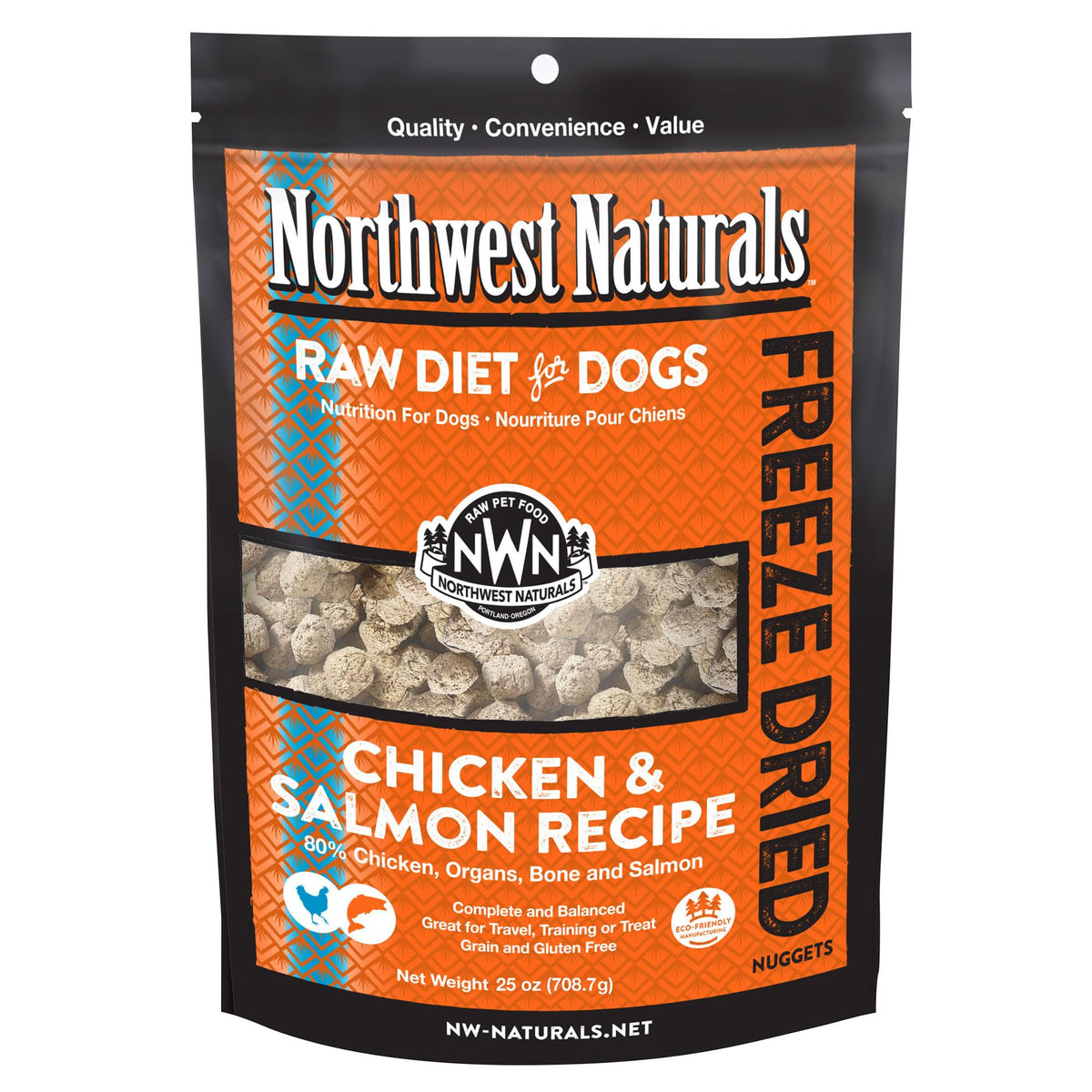 Northwest Naturals bocados pequeños liofilizados para entrenamiento y masticación segura