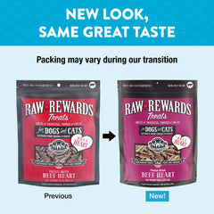 Northwest Naturals premio crudo de res, snack ideal para perros y gatos.