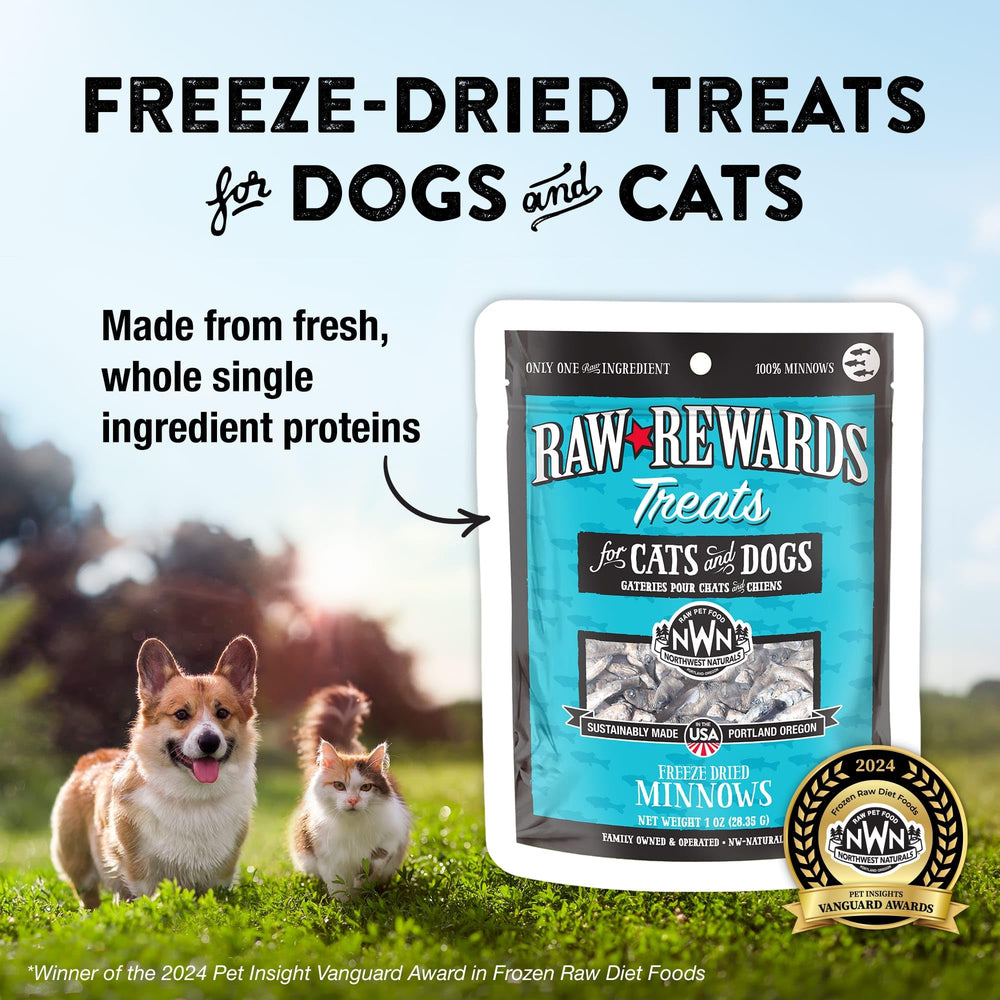 Northwest Naturals Minnow para entrenamiento; recompensa sabrosa y fácil de repartir.