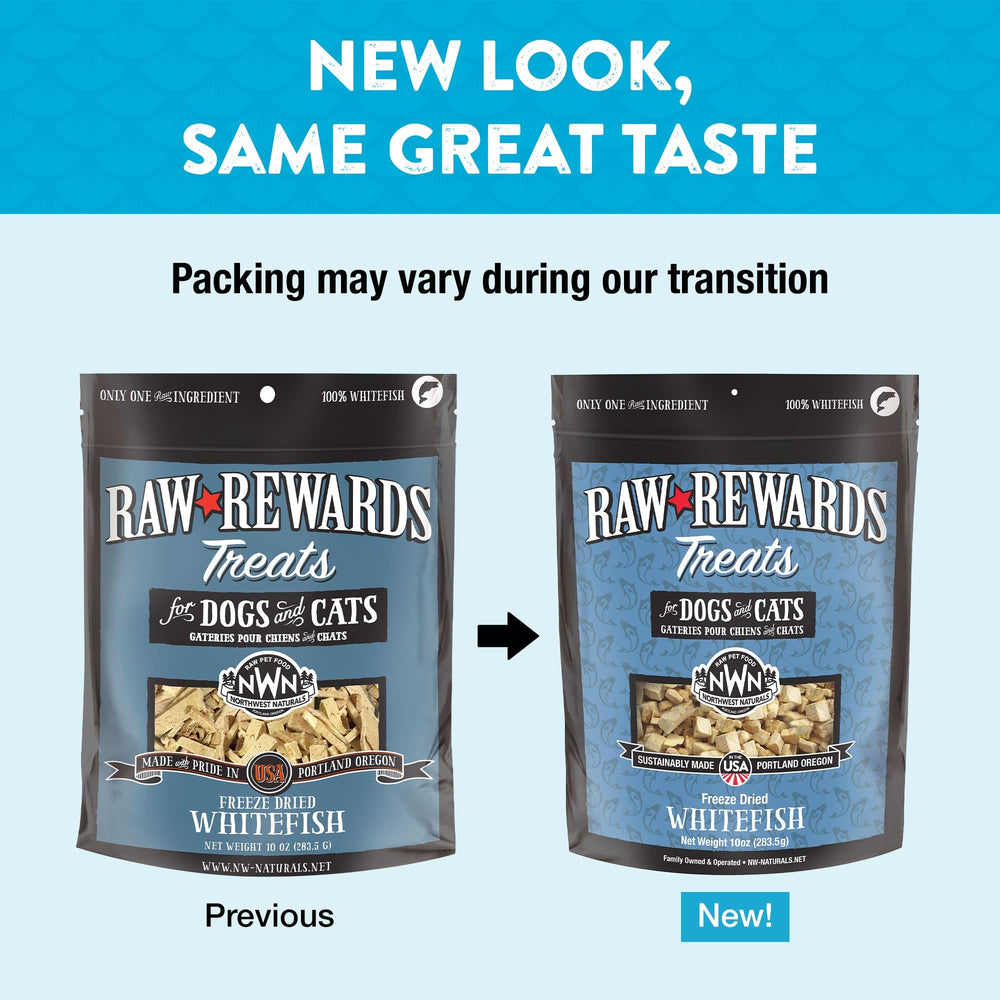 Northwest Naturals Rewards, trocitos de pescado blanco: bocado crujiente y sabroso.