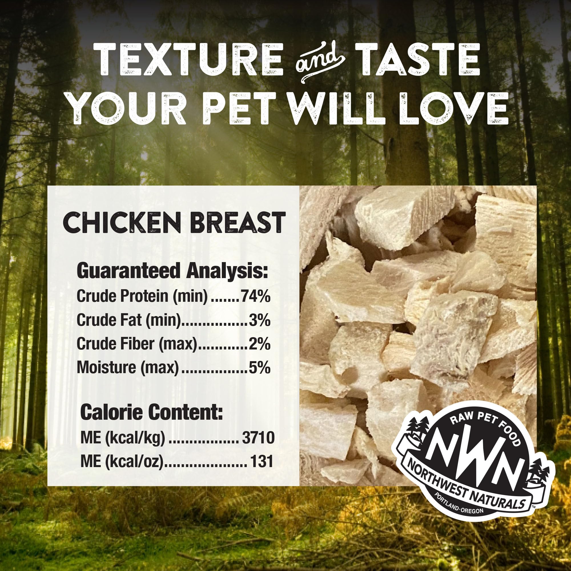 Northwest Naturals Trozos pequeños para perros y gatos, fáciles de servir como snack diario.