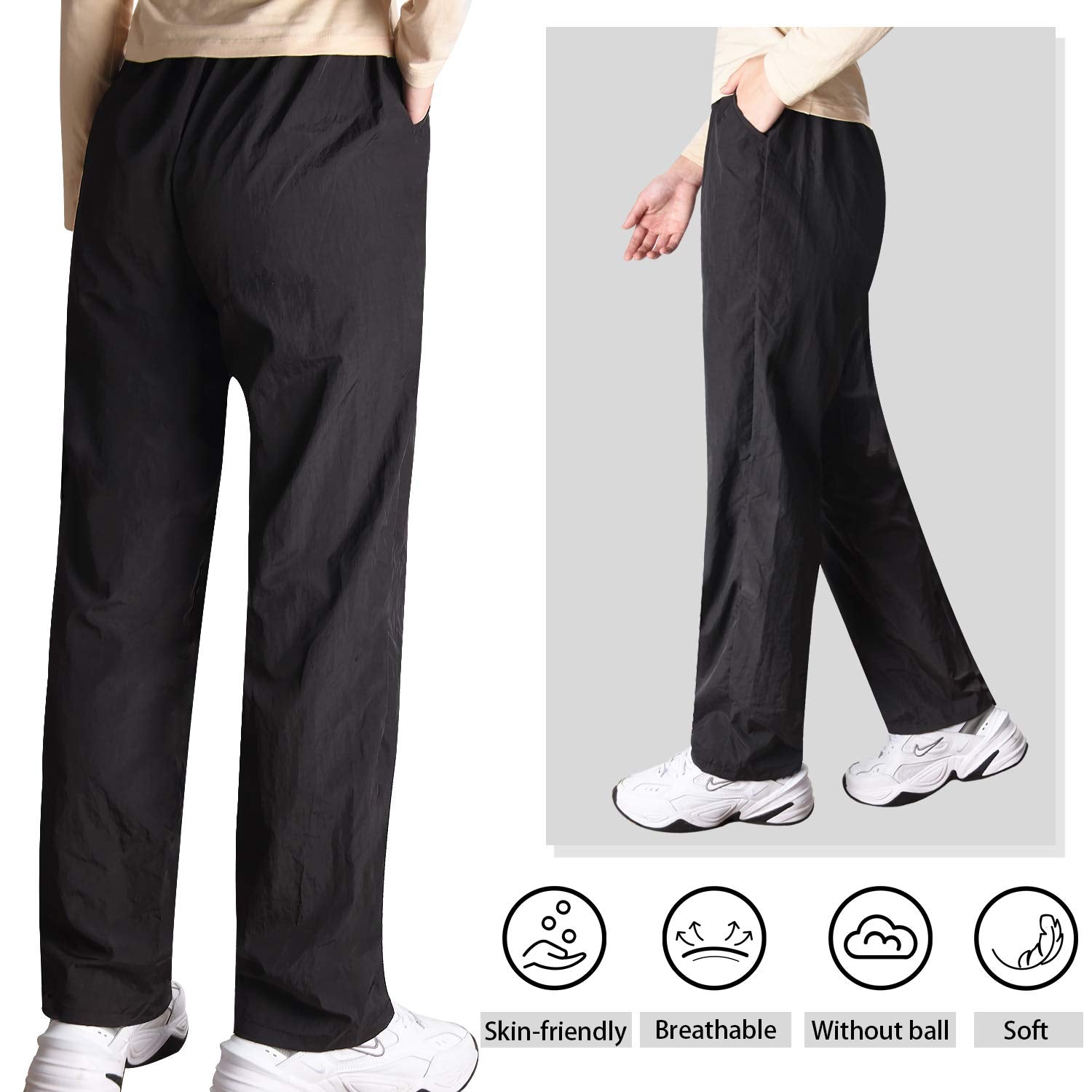 Noverlife pantalones con bolsillos dobles para llevar kit de cuidado de mascotas fácilmente