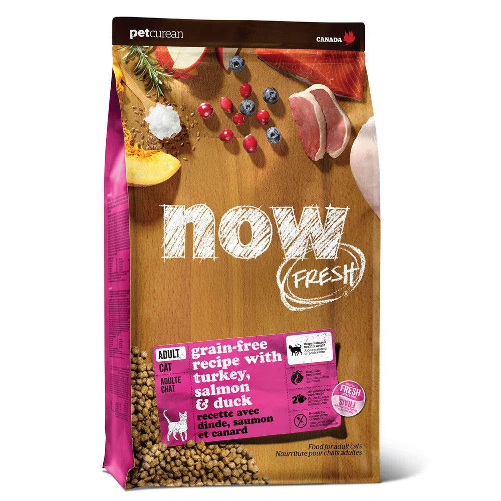 Now Fresh sin-granos croquetas en bolsa de 16 lb con pavo, salmón y pato para adultos