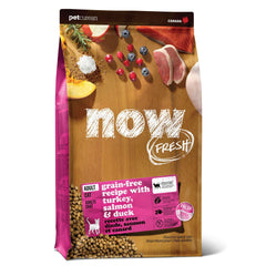 Now Fresh sin-granos croquetas en bolsa de 16 lb con pavo, salmón y pato para adultos