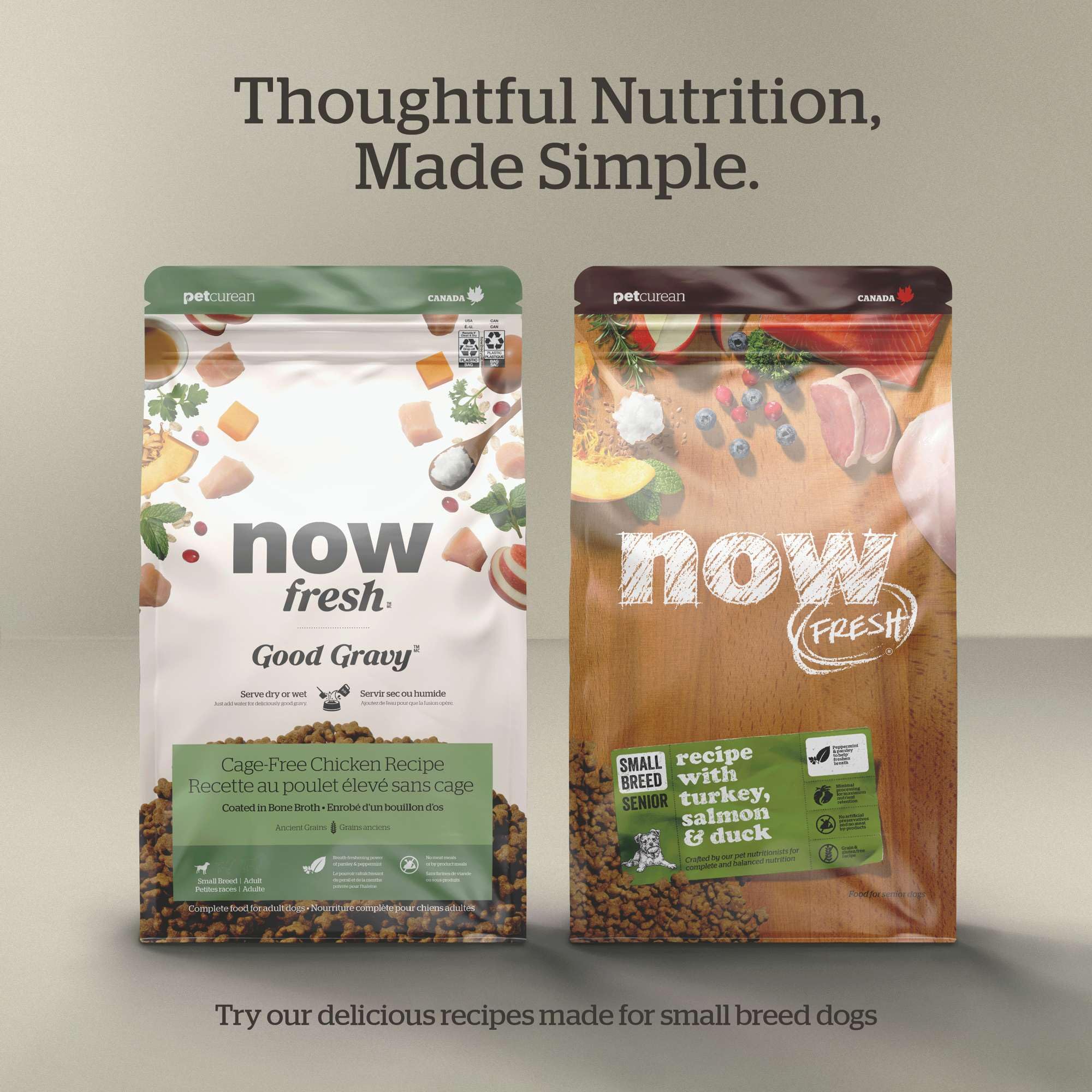 Now Fresh sin maiz, soja ni trigo para dietas sensibles.