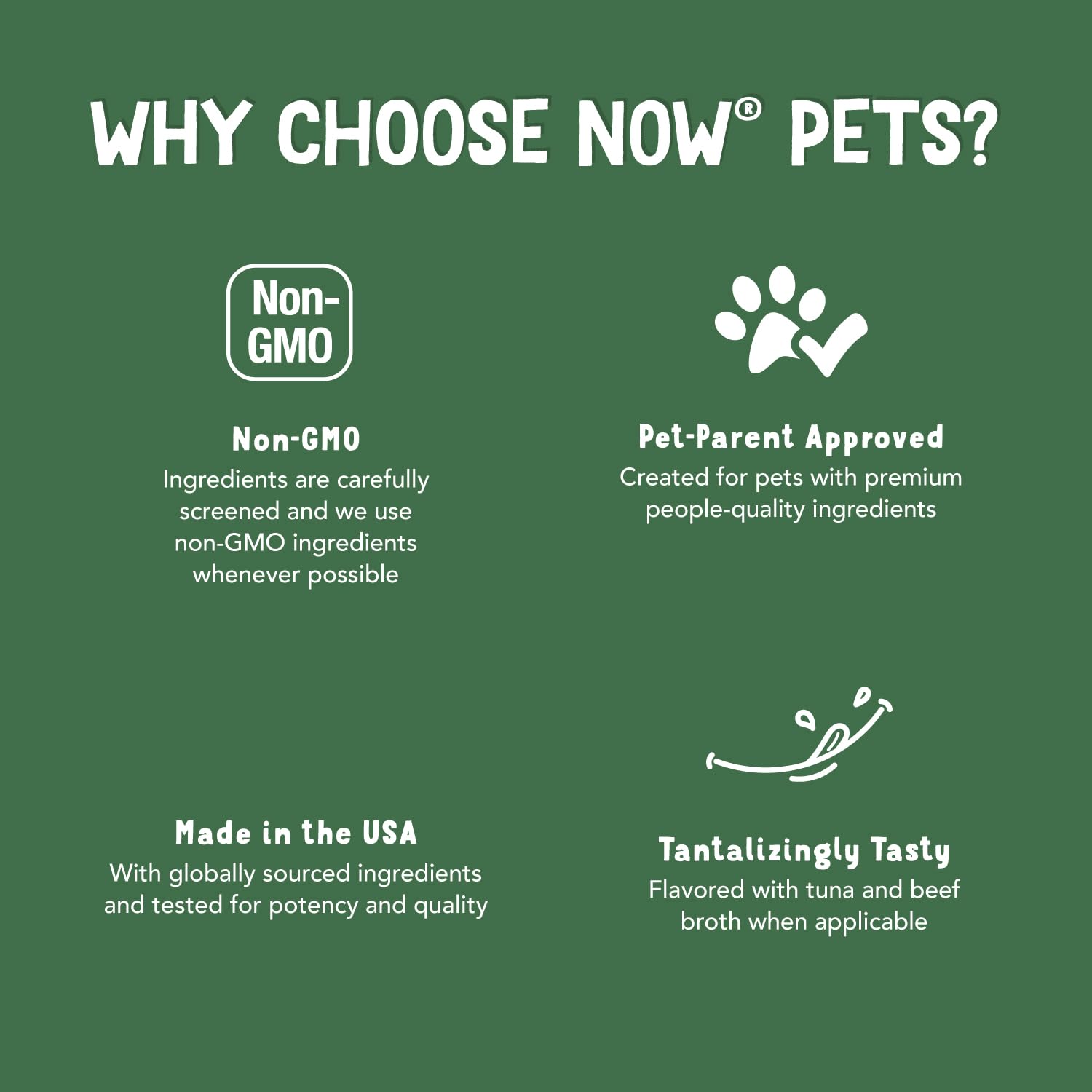 NOW Pets omega-3, control de calidad y pruebas de lote.