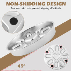 NOWHYX base antideslizante de silicona mantiene estable el tazón plata.