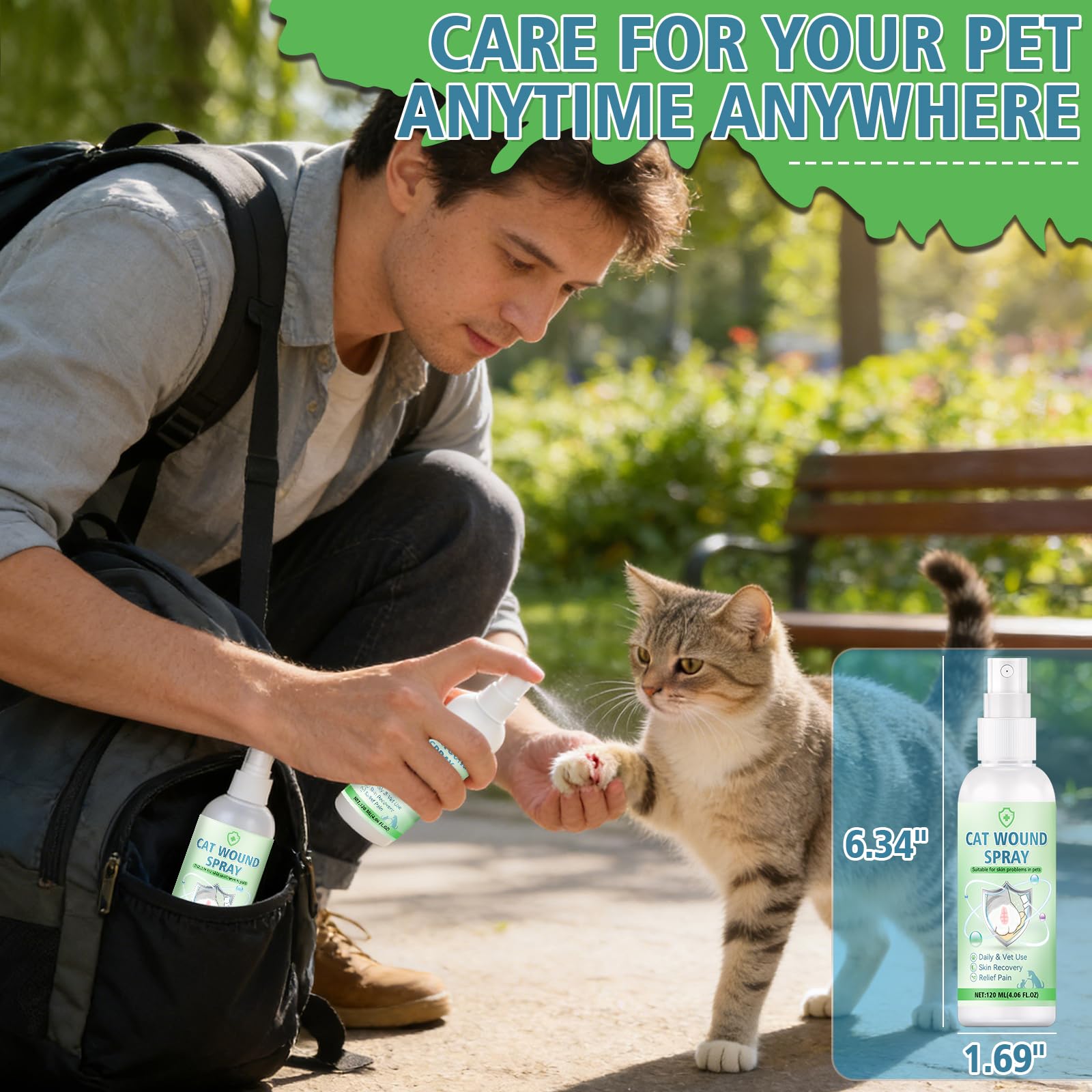 Nozerix aerosol para heridas de gatito, uso suave y seguro para gatitos.