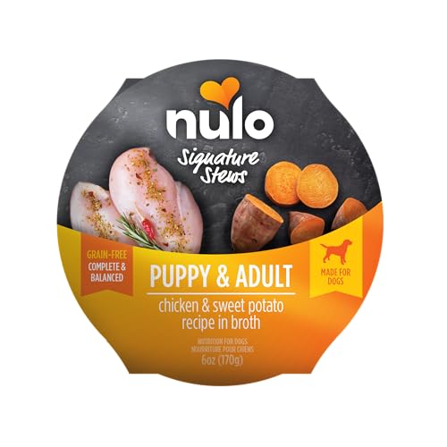Nulo Estofado pollo y batata dulce, textura sabrosa para perros.