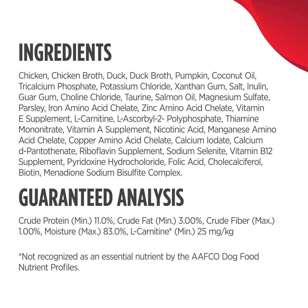 Nulo estofado de firma con trozos de pato, sabor nutritivo para perros pequeños