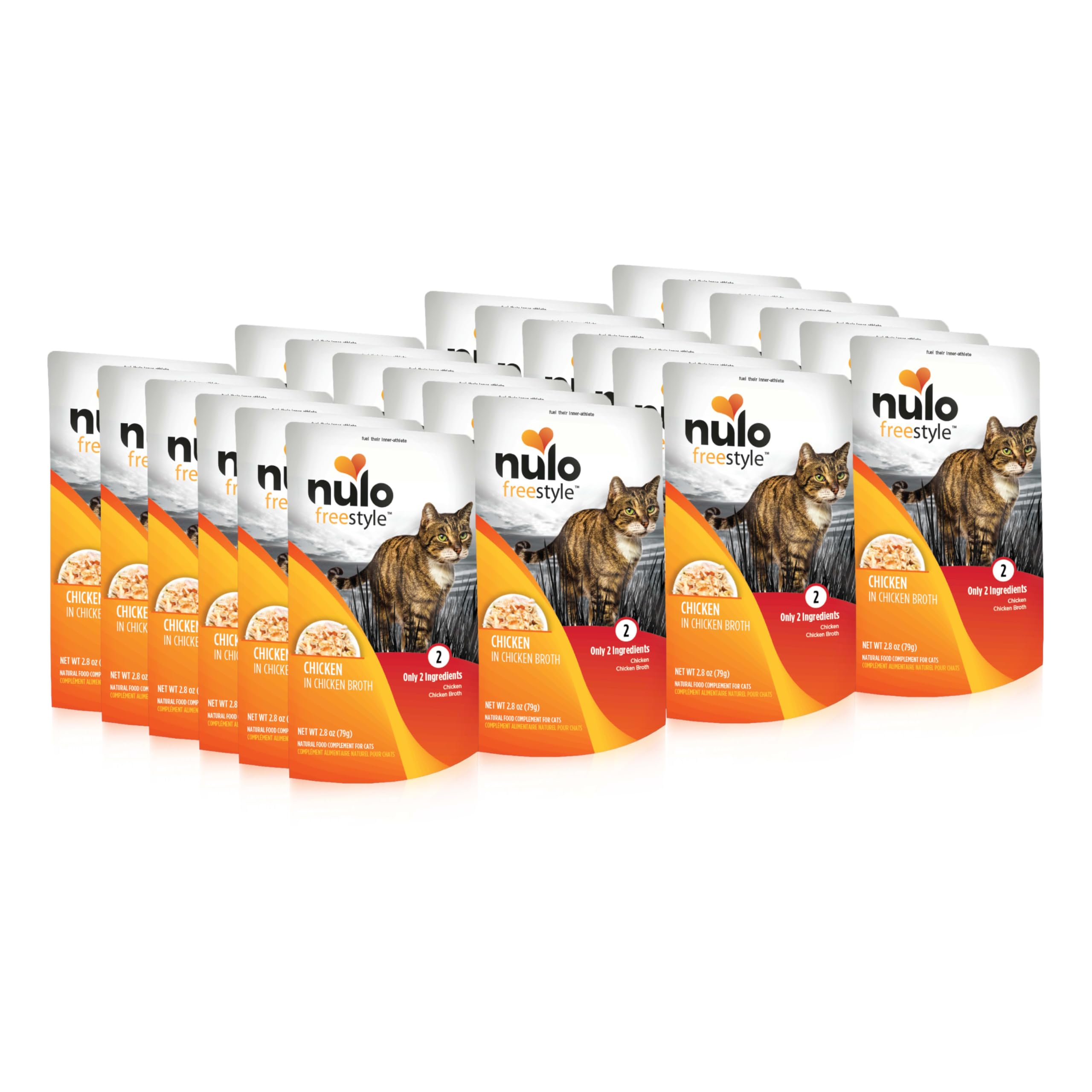 Nulo Freestyle Bolsas Pollo Gatos, listas para complementar croquetas.