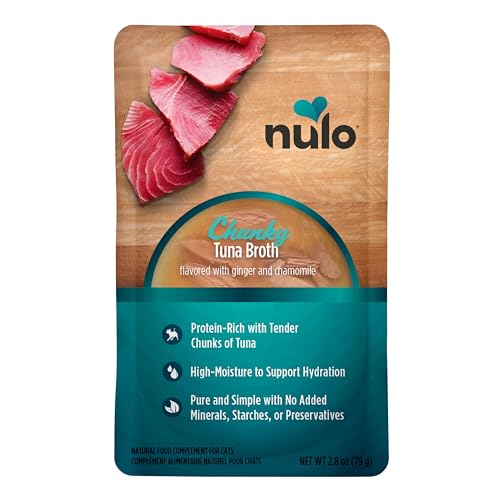 Nulo Freestyle Trozos de atún en caldo, snack nutritivo para gatos.