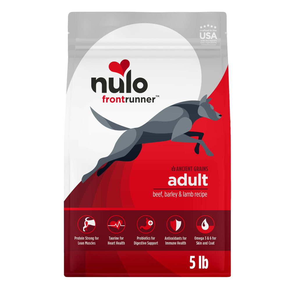 Nulo Frontrunner bolsa seca adulta, ayuda a mantener músculo magro y energía diaria.