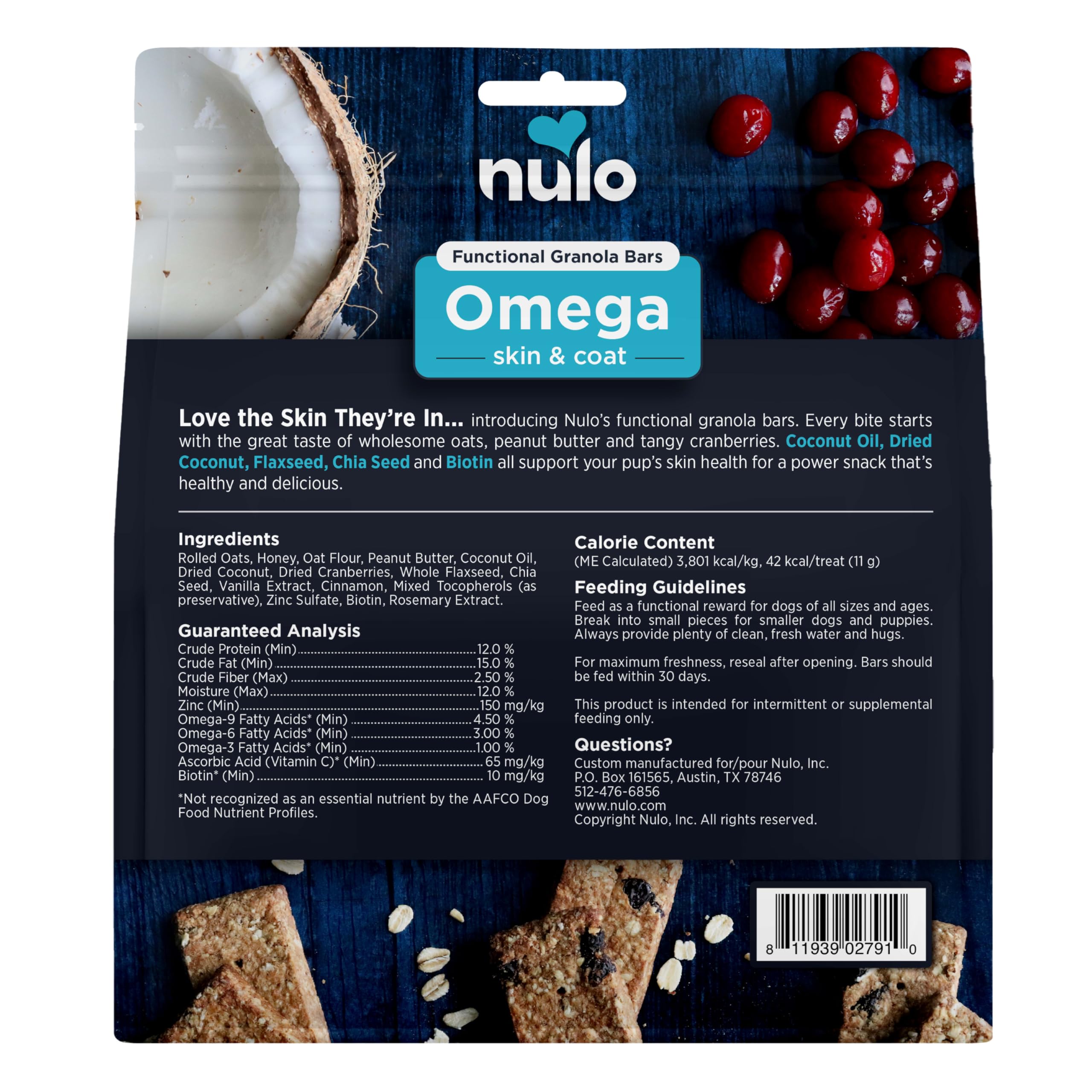 Etiqueta de Nulo Granola Funcional sin sal añadida