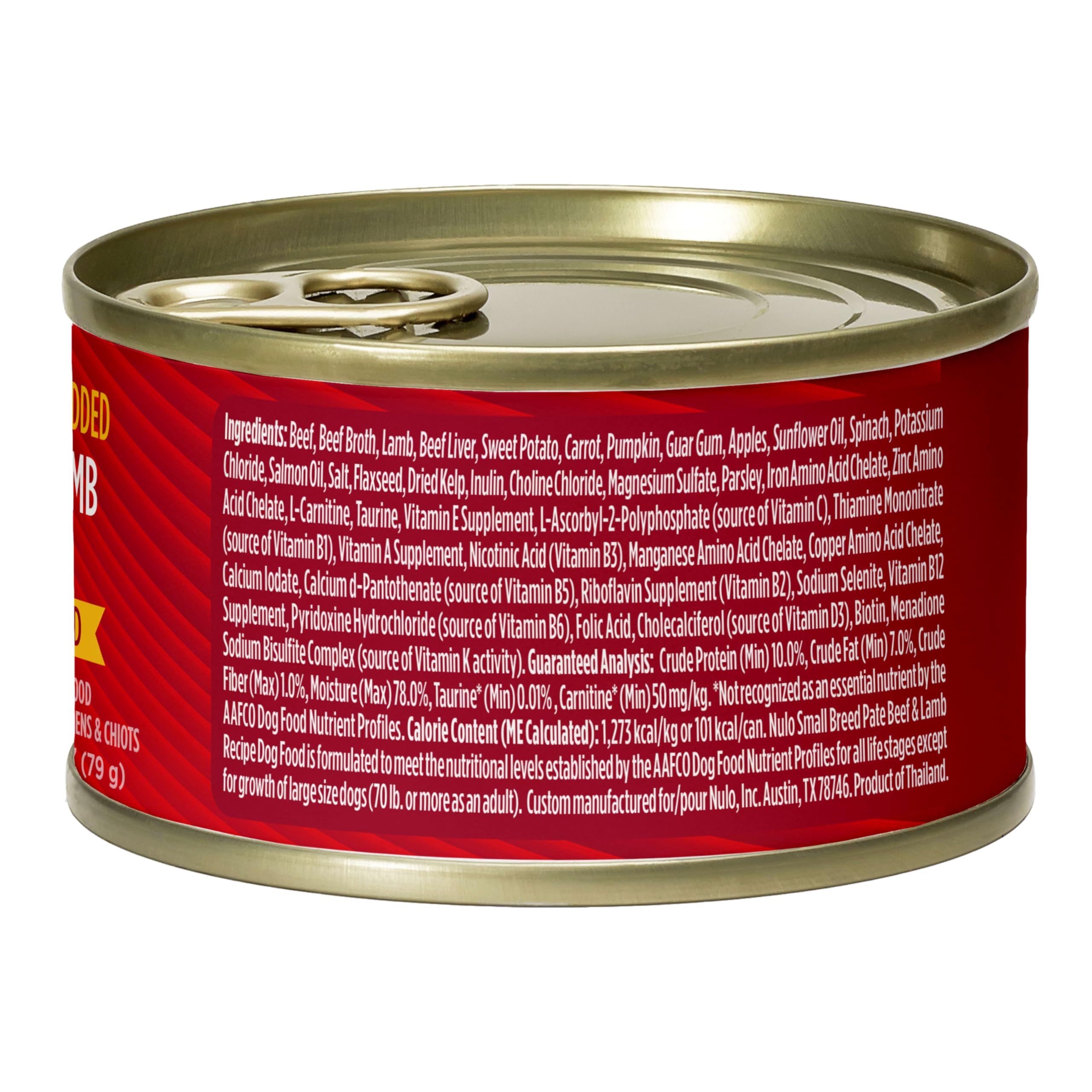 Nulo pate etiqueta premium, imagen de empaque y calidad.